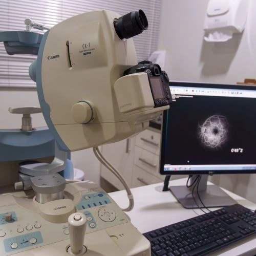 Autofluoresceinografia (mesmo aparelho de angiofluereeceinografia)